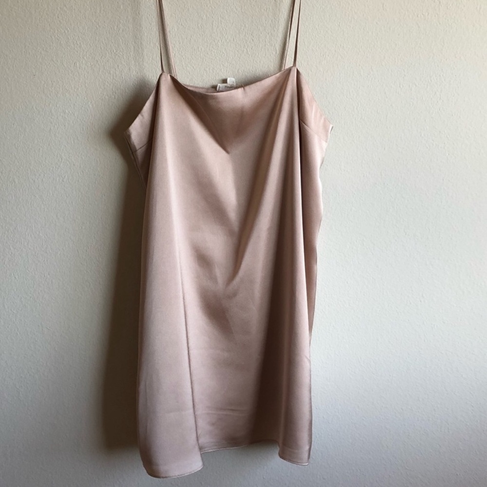 Champagne Silk Slip Dress